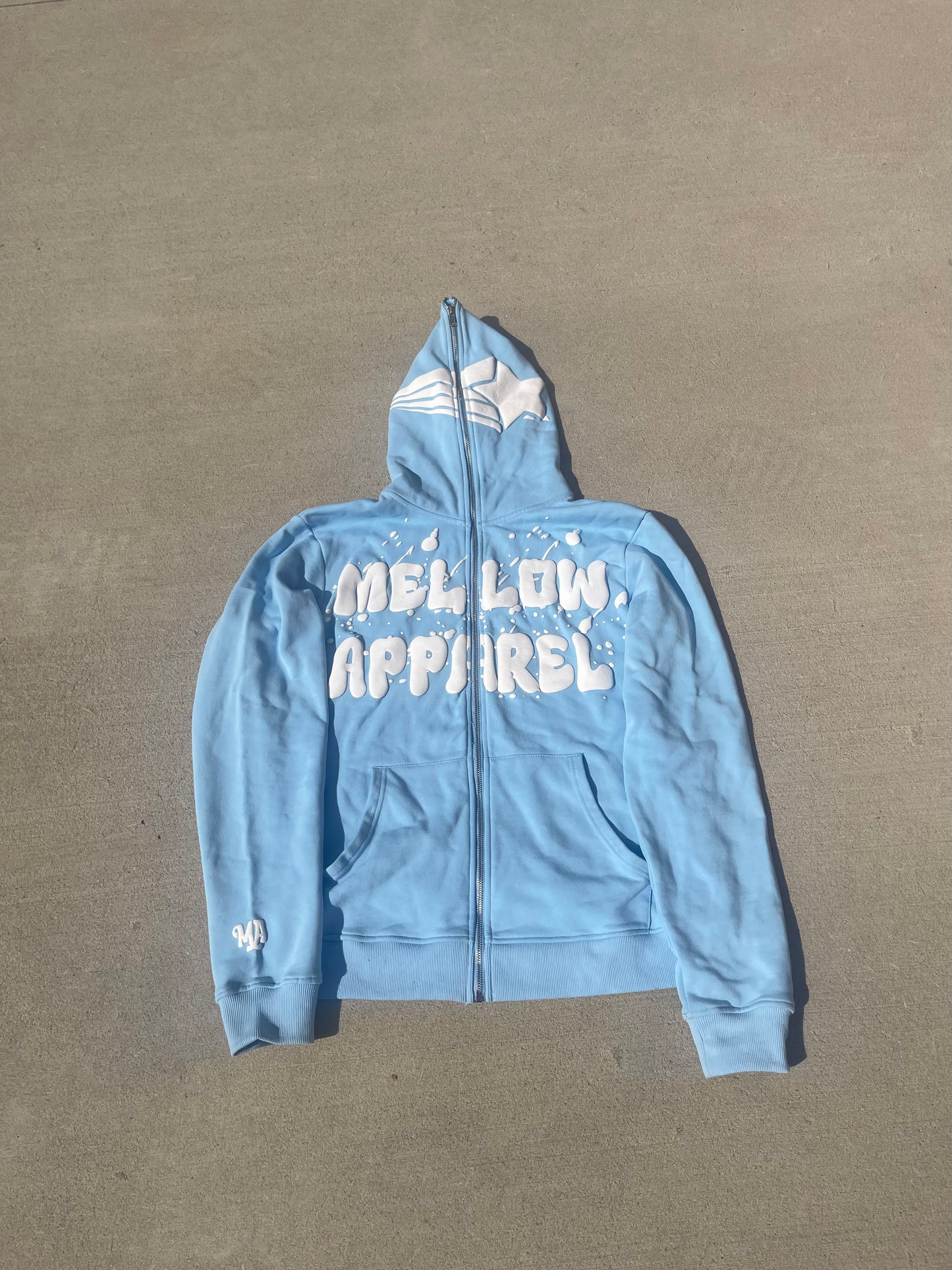 Light Blue Full Zip-Up Jacket